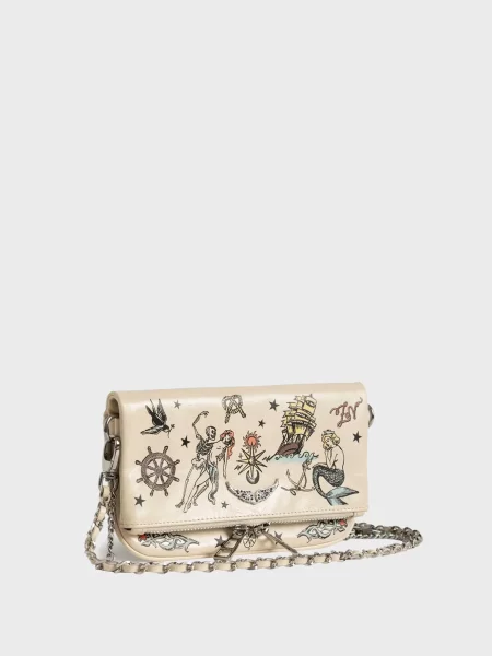 Шкіряний клатч Zadig&voltaire білий