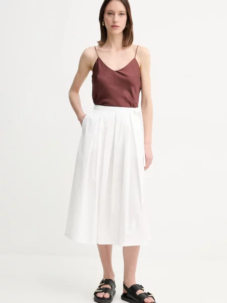 Спідниця Weekend Max Mara midi розкльошена білий