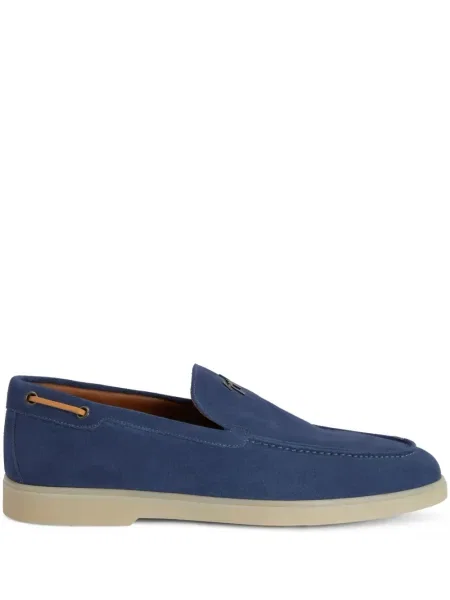 Pantofi loafer Giuseppe Zanotti din piele de căprioară albastru