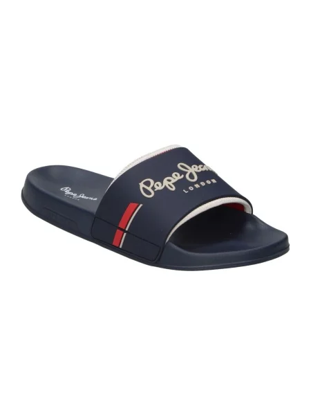 Pepe Jeans Papucs SLIDER tengerészkék / greige piros