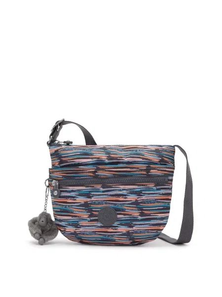 KIPLING Geantă de umăr Arto S azur / gri metalic / corai negru