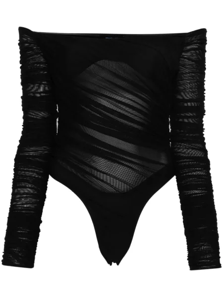 Body Mugler plasă negru