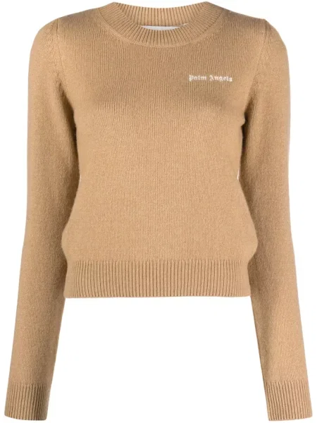 Pulover Palm Angels cu broderie din lână merinos