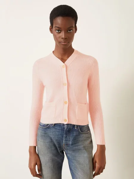 Acne Studios Pletený Svetr Z Kašmíru světle růžová