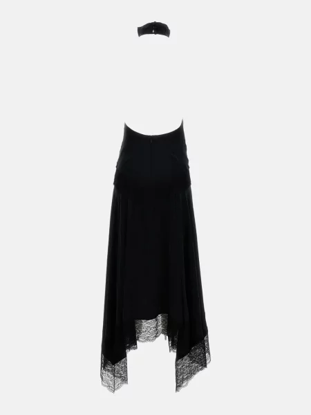 Rochie The Andamane din dantelă cu gât halter negru