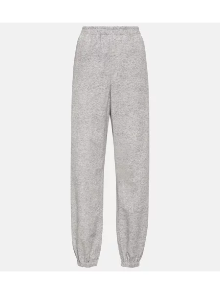 Pantaloni sport Bottega Veneta din piele gri