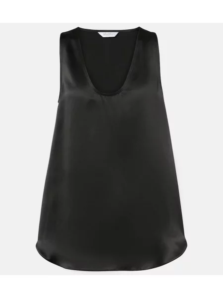 Top Max Mara de mătase negru