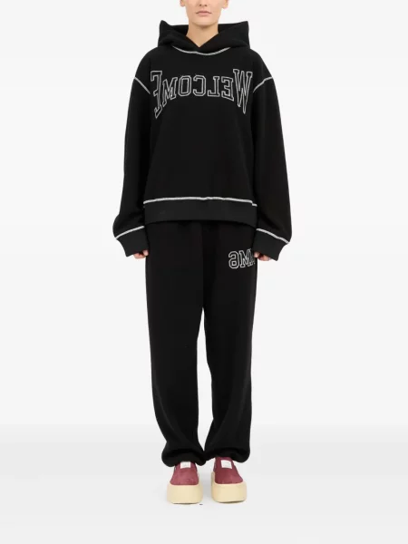 Hanorac cu glugă Mm6 Maison Margiela cu broderie negru