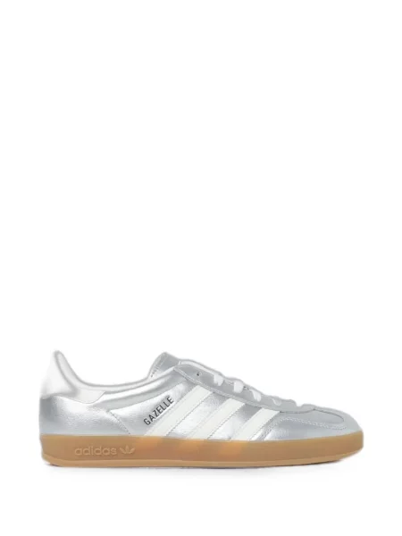 Δερμάτινα sneakers Adidas Gazelle με κορδόνια κόκκινο