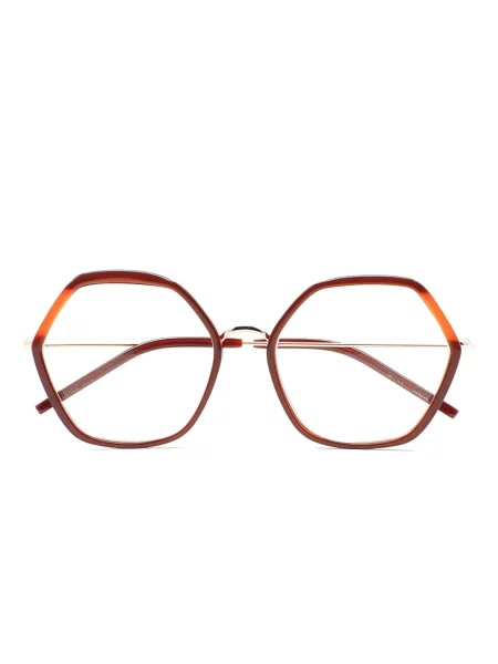 Ochelari de soare Kaleos cu imprimeu geometric maro