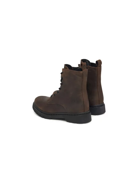 Škornji Tamaris z vezalkami rjava