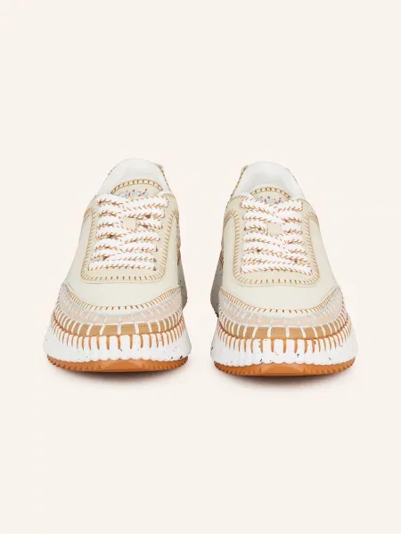 Chloé Sneakersy Nama beige beżowe