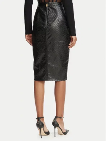 Elisabetta Franchi Krilo iz umetnega usnja Fitted Fit črna
