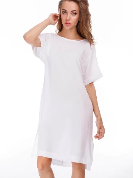 Легкая короткая туника біла