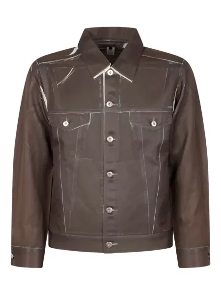 Traper jakna Comme Des Garçons Shirt s printom smeđa