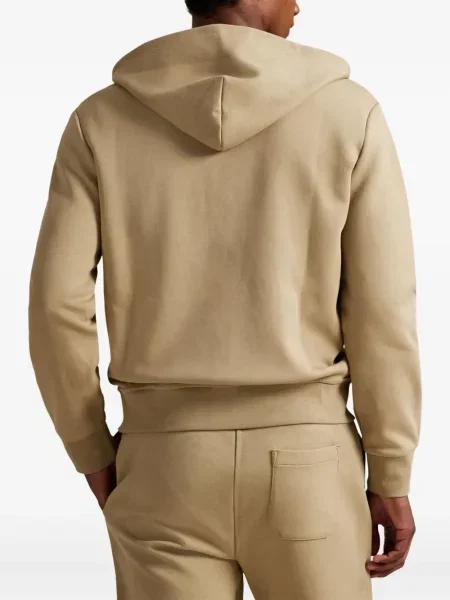 Ριγέ polo Polo Ralph Lauren με κουκούλα με αυτόγραφο λευκό