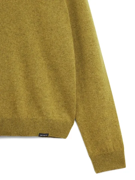 Pulover Carhartt Wip cu decolteu rotund galben