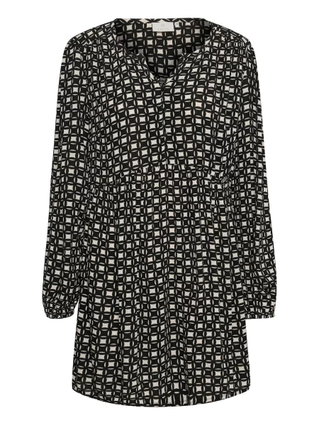 Kaffe Tunika Nilia svetlo siva črna