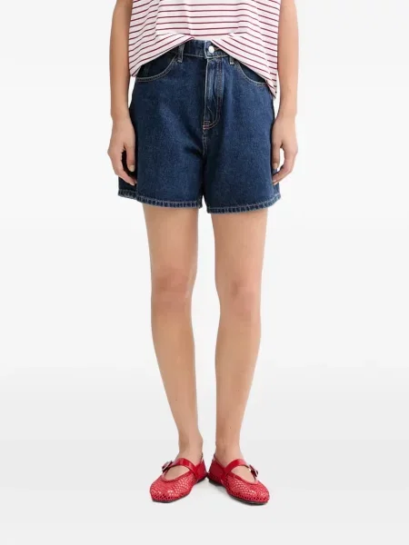 Pantaloni scurți din denim Marc O'polo cu autograf albastru