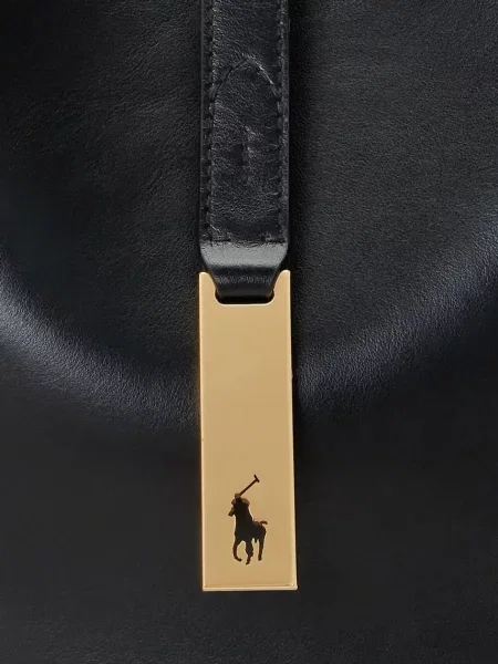 Кожаная сумка хобо Polo Ralph Lauren