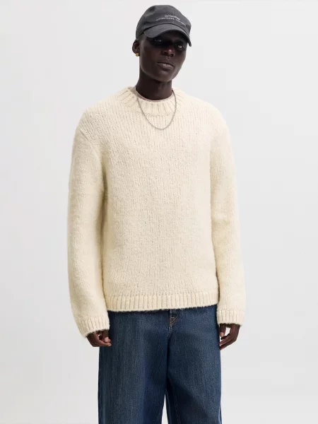 JACK & JONES Pulover JORSALAMANCO deschis gri