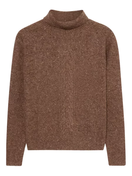 Pulover cu guler înalt heláncă Brooks Brothers maro