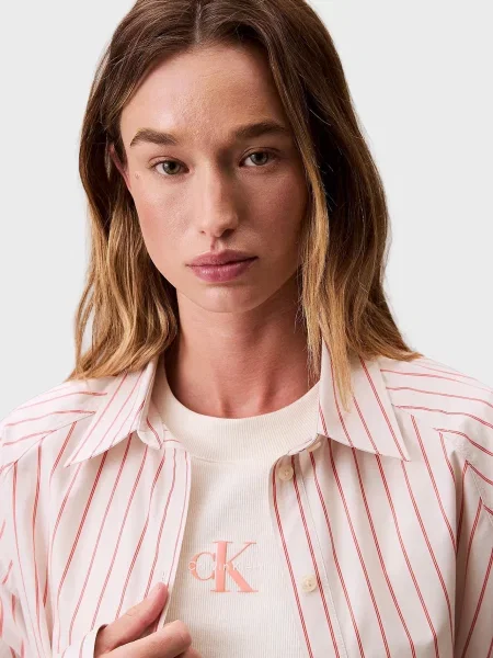 Смугаста сорочка Calvin Klein Jeans біла