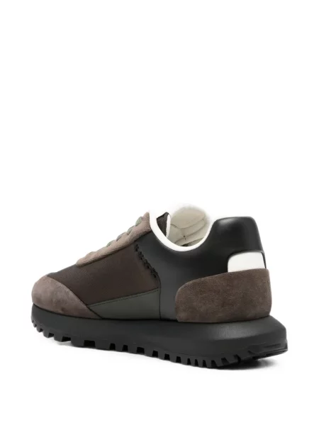 Sneakers Emporio Armani σουέντ καφέ