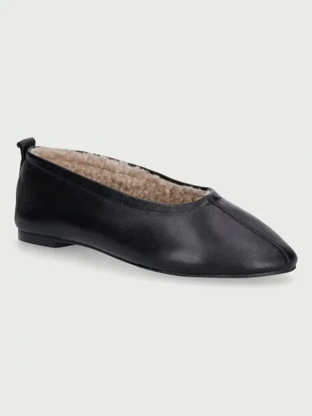 Dune London balerini din piele Harliee negru