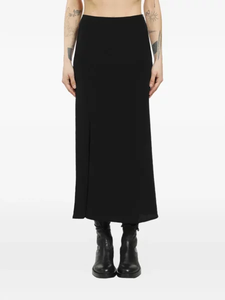 Fustă midi Yohji Yamamoto negru