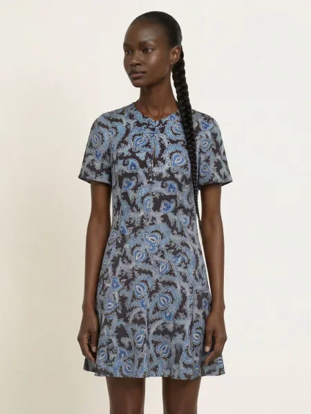 Claudie Pierlot Satynowa Sukienka schwarz czarna