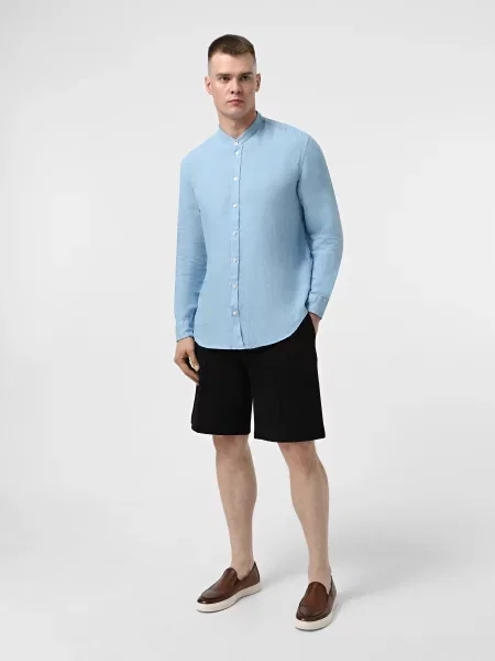 Лляна Сорочка Emporio Armani синій