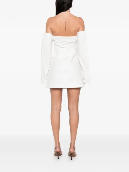 Rochie mini Sir de costum alb