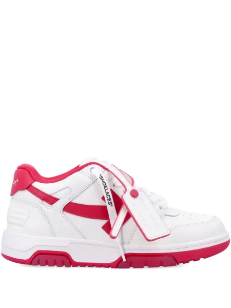 Sneakerși Off-white din piele alb