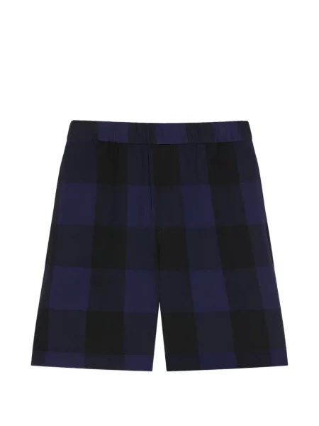 Bermude Givenchy de lână în carouri albastru
