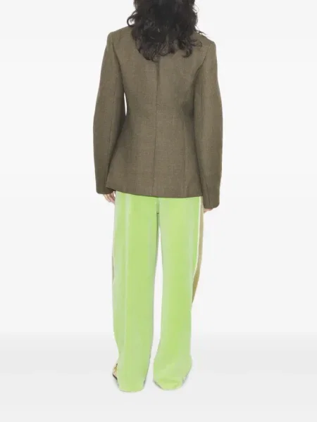 Pantaloni Tory Burch cu dungi verde