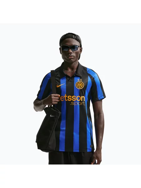 Tricou de fotbal pentru bărbați Nike Inter Milan Dri-Fit Stadium Home lyon blue/black/university gold negru