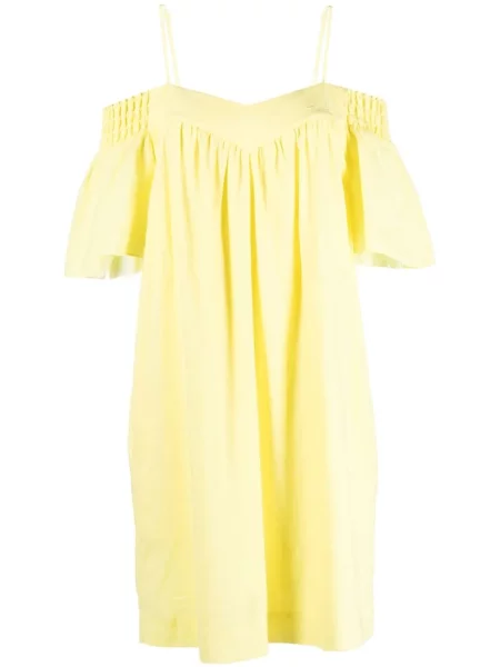 Rochie midi Karl Lagerfeld de in până la genunchi de costum galben
