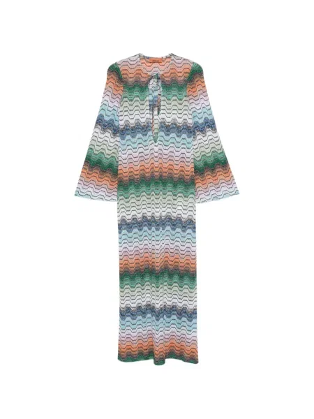 Rochie maxi Missoni tricotate verde