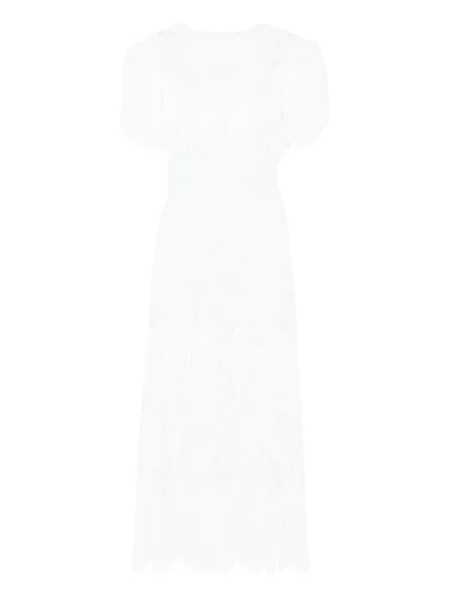 Rochie midi Temperley London din dantelă alb