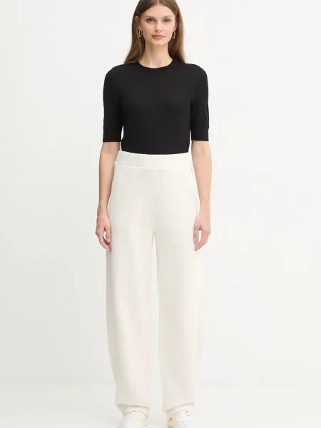 Однотонные спортивные штаны Boss бежевые