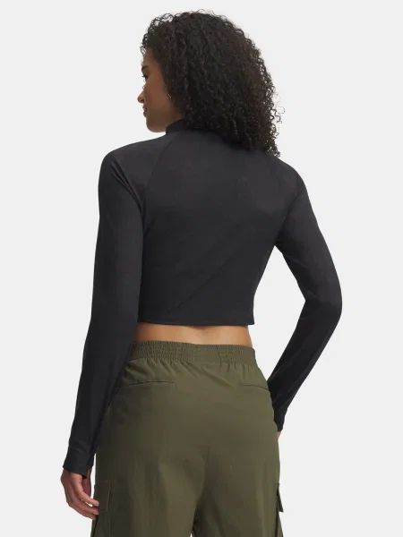 Tricou Under Armour din piele de căprioară negru