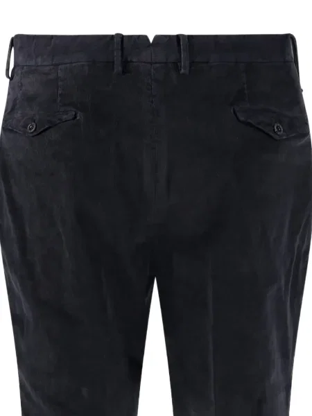 Pantaloni Santaniello de catifea cord plisate gri