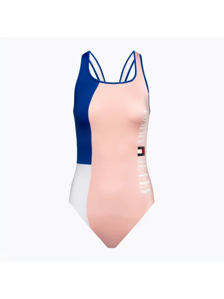 Tommy Hilfiger дамски бански от една част One Piece Runway pink розово