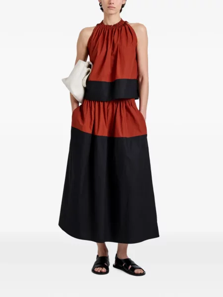 Top Proenza Schouler White Label din poplin alb