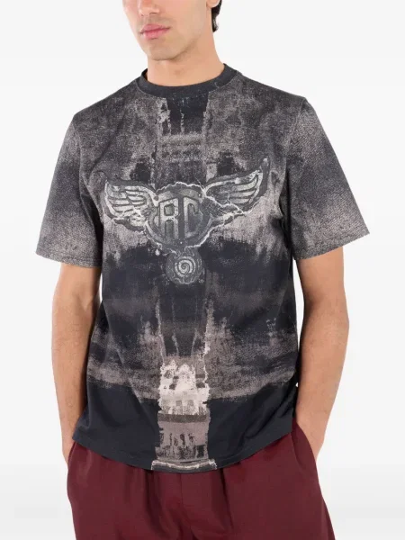 Tricou Roberto Cavalli cu imagine negru