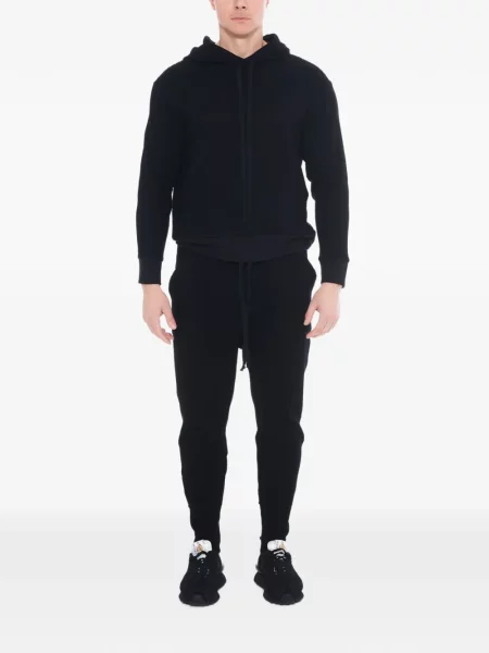 Πλεκτό hoodie Tessitura μαύρο