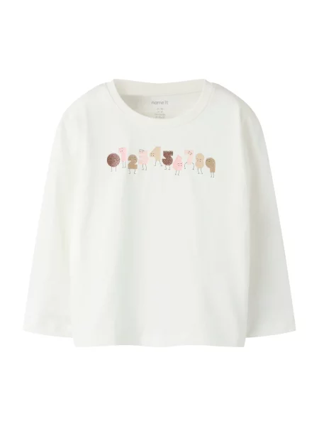 NAME IT Majica NMFOLINNIE med / kaki / roza bijela