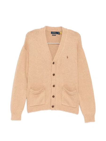 Cardigan Polo Ralph Lauren cu broderie maro