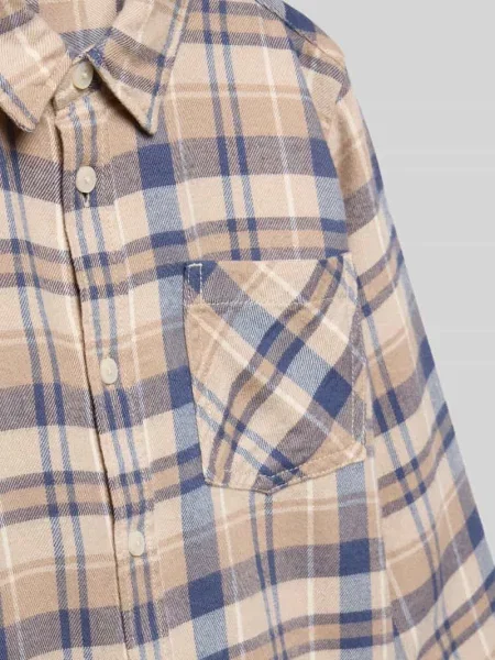 Koszula casualowa o kroju regular fit z mieszanki bawełny i S.oliver Red Label beżowa